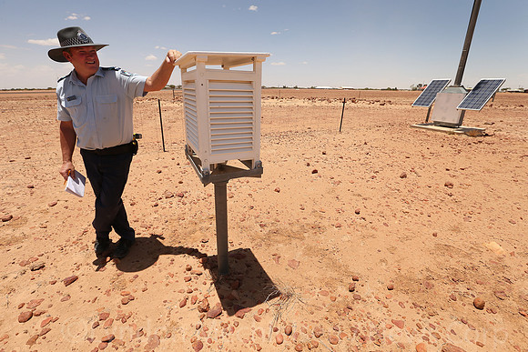 Birdsville Cop Is the Weatherman