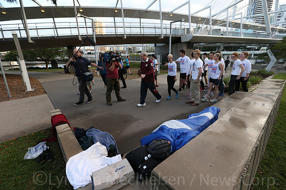 Rudd Election Brisbane walk pool pics