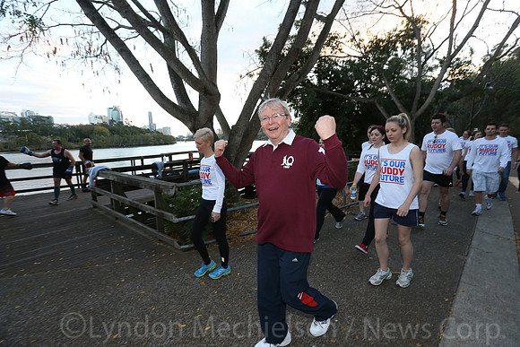 Rudd Election Brisbane walk pool pics